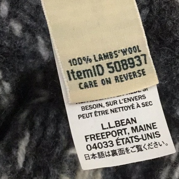 L.L. Bean Lamb’s Wool Full Zip Chunky Thick Sweater, Pockets. Retro Western Y2K - Picture 4 of 6